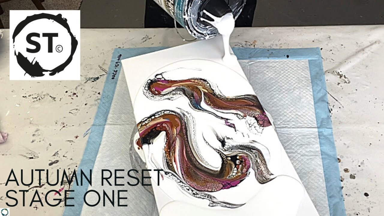 Studio Reset Talk!  Fluid Art | Bloom Swipe Technique. LOVE this!