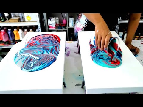 2 Techniques, Same Colors, Totally Different Beautiful Results! ~ Acrylic Pouring Experiment