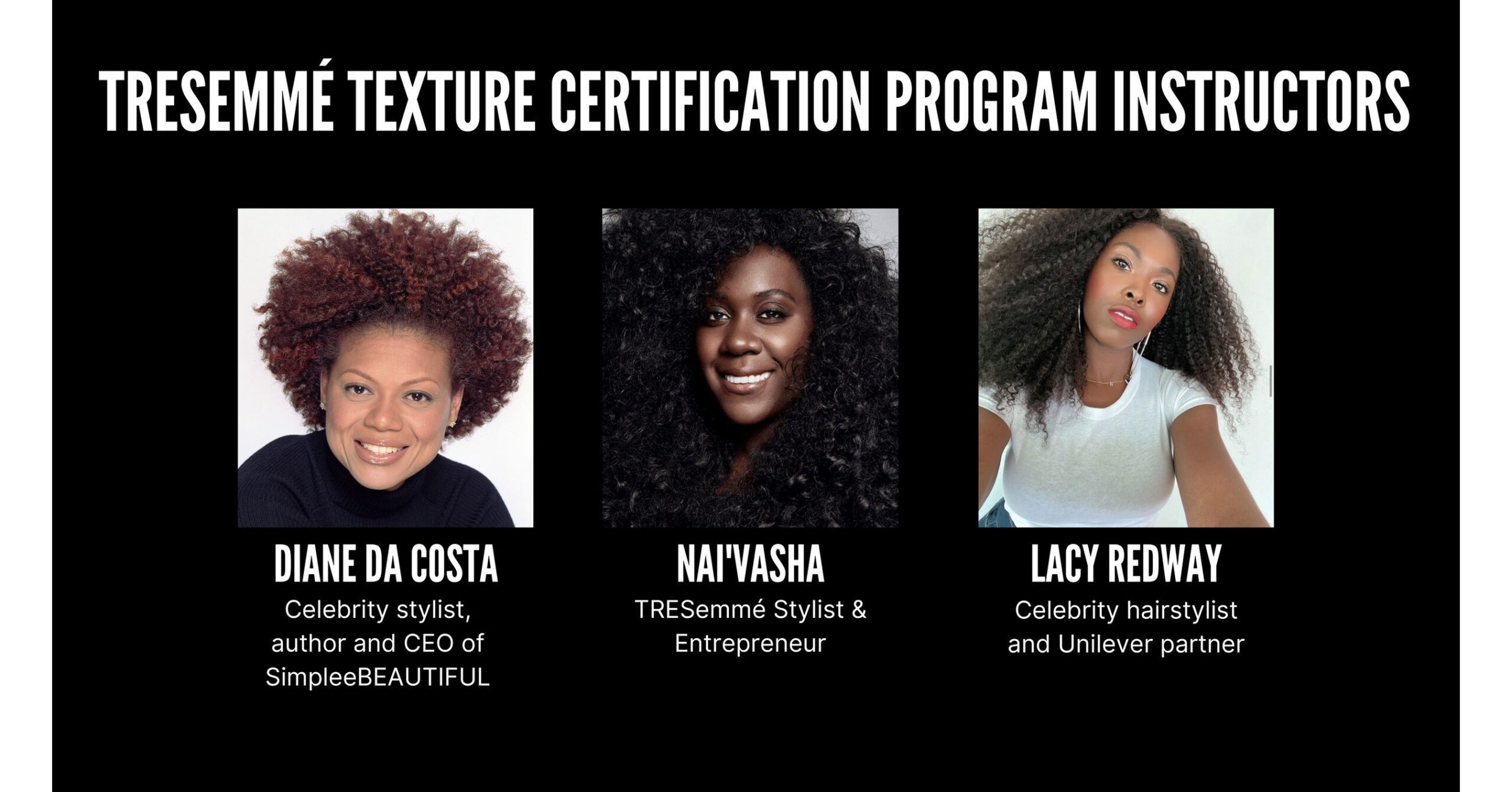 TRESemmé x SimpleeBEAUTIFUL Launch Texture Certification Program to Educate Stylists Nationwide in Textured Hair Care