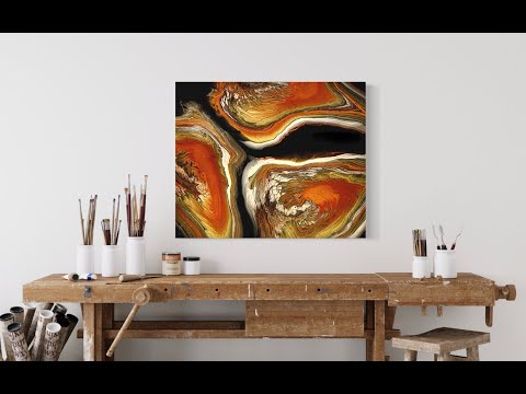 Acrylic Pour Painting, Flow Art, Fluid Art Technique,