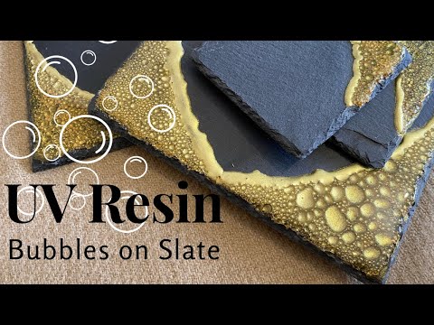 The Bubble Effect on Slate! With JDiction UV Resin. Resin Techniques.