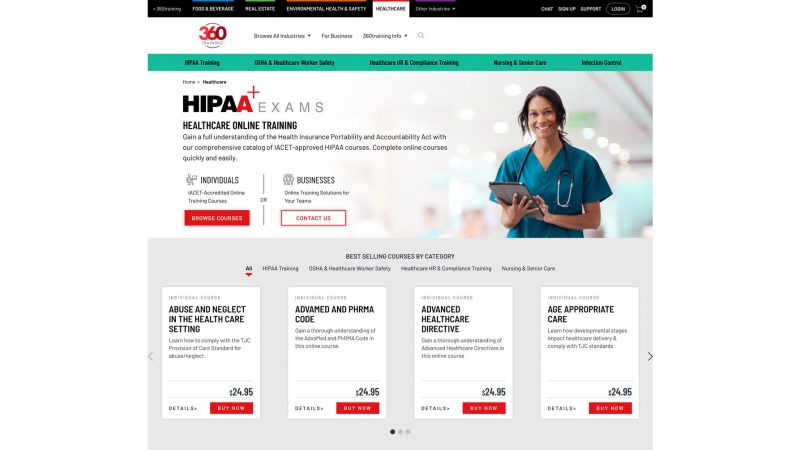 Healthcare Courses by HIPAA Exams Now Available on 360training