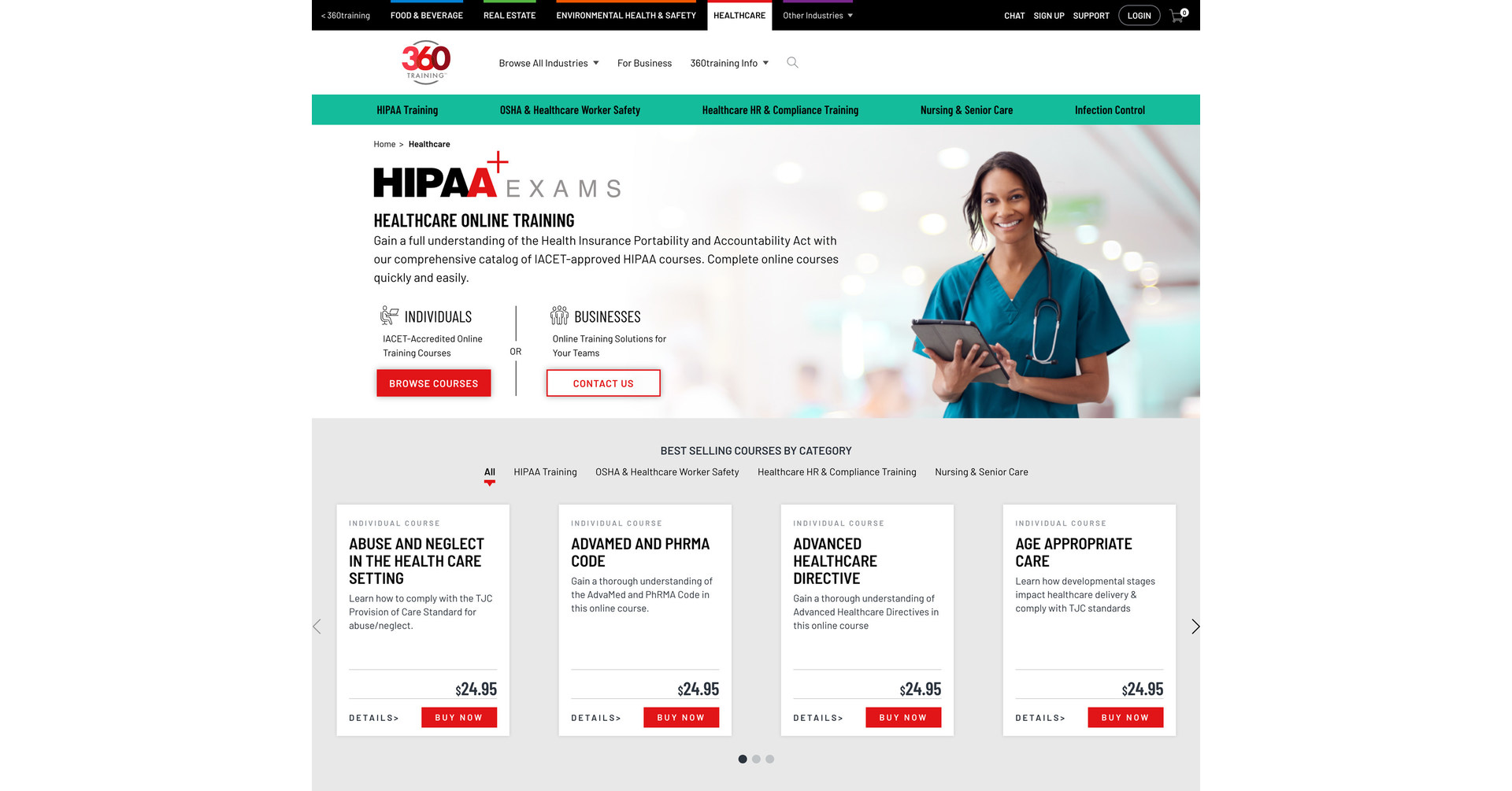 Healthcare Courses by HIPAA Exams Now Available on 360training