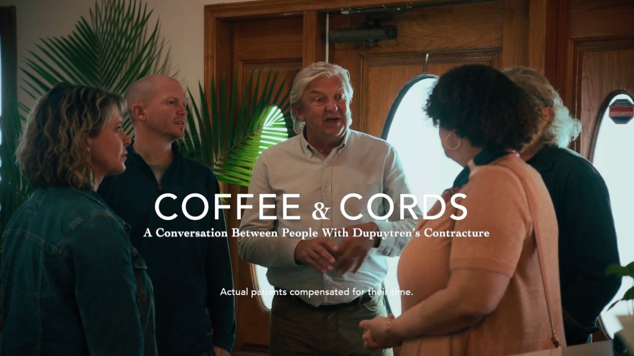 Endo tries to strike a chord—over coffee—with new Dupuytren's contracture video series