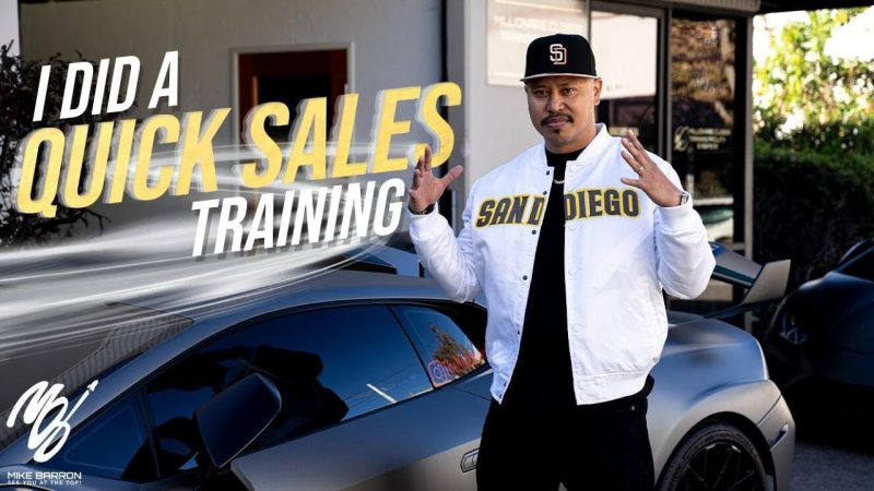 I Did A Quick Sales Training ???