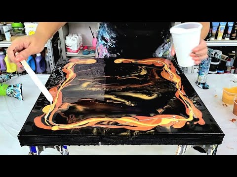 A NEW Spin on an Old Technique! – ALL Metallic Blow Out! – Acrylic Painting