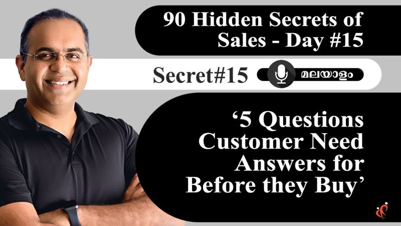 Secret #15 – You Don't Answer these Questions; You Lost the Sale | Ruble's 90 Hidden Secret of Sales