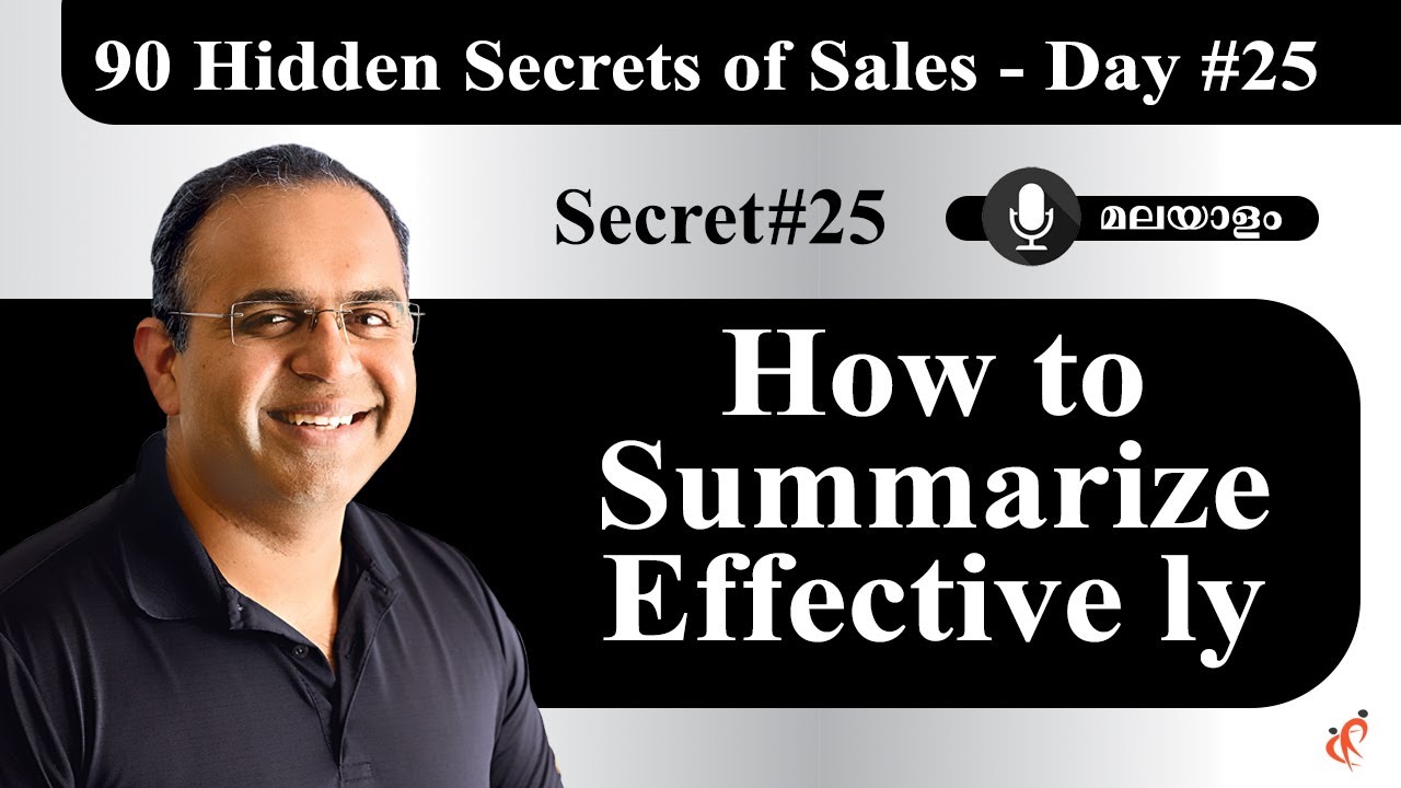 Secret #25 –  Summary as a Sales Closing Tool | Ruble's 90 Hidden Secrets of Sales