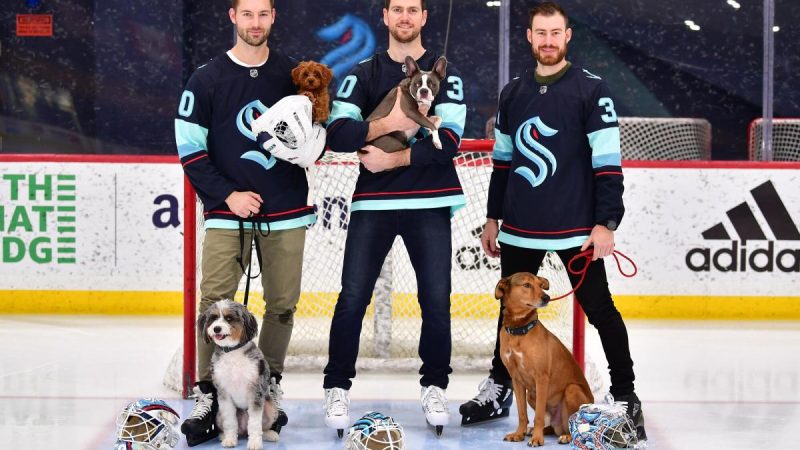 The Seattle Kraken Creates Charity Calendar Packed with Photos of the Players and Their Pups