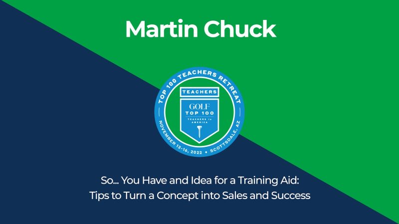 Martin Chuck shares tips to turn a training aid concept into success